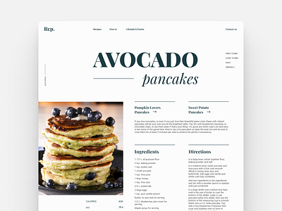 Recipe page dailyui design food ingredients landing landingpage recipe typography webdesign