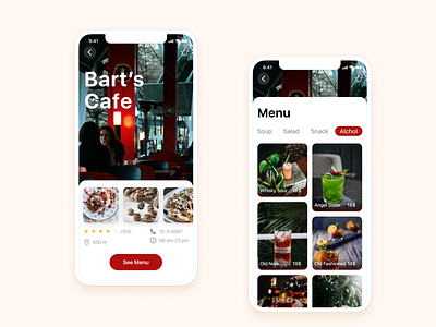 Food menu app design cafe daily ui challenge dailyui drink menu food app food menu