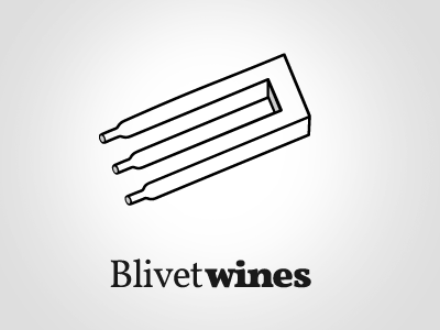 Blivetwines logo - brain teaser blivet bw impossible logo rebound vector vollkorn wine
