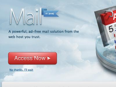 (mt) Mail Page blue button clouds css3 icon logotype mail red
