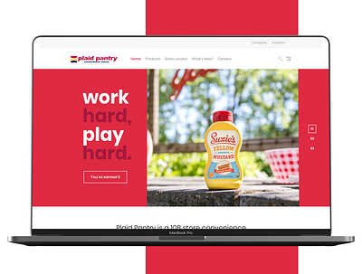 Plaid Pantry Homepage design local minimal retail ui ux web website