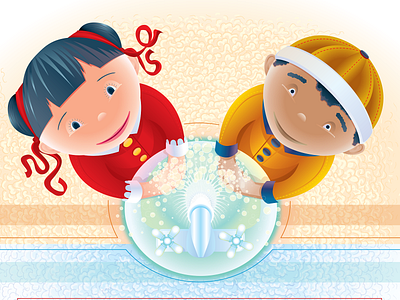 Global Handwashing Day illustration nonprofit promotional whimsical