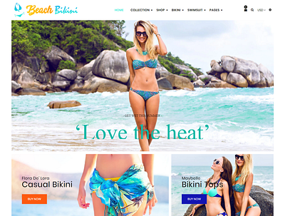 Bikini Shop Ecommerce Website ecommerce design ecommerce shop landingpage shopify woocommerce wordpress