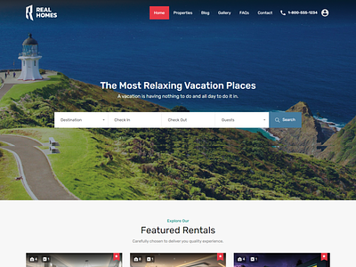 Vacation Rentals Real estate company website