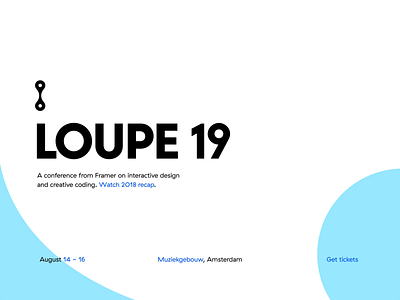 Loupe - Website animation clean conference framer illustration vector web website