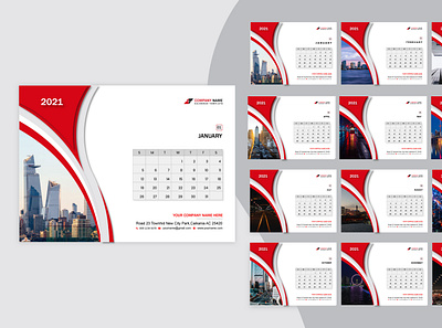 DESK CALENDAR DESIGN banner branding business desk calendar 2020 media