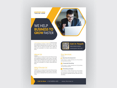 Corporate Flyer Template banner branding business design media promotion typography