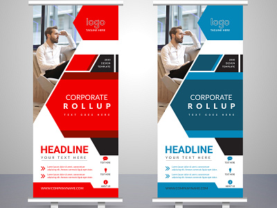 Creative Corporate Roll-Up Banner Design Template