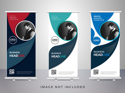 Creative Business Roll-Up Banner Ads Template Design