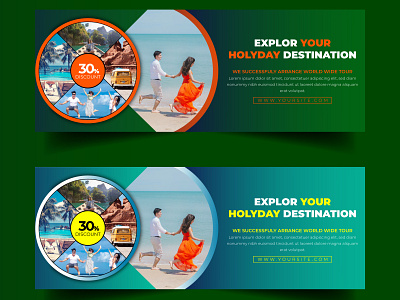 Creative Travel Facebook Cover or Social Media Banner Ad Design