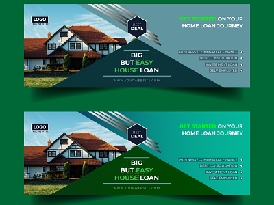 Creative Home Loan Facebook Cover Or Social Media Banner Design abstract creative banner corporative banner design template