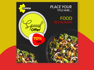 Creative Food Restaurant Social Media Banner Design Template