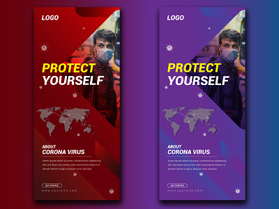 Creative Corona Virus Roll Up Banner Template Design banner banner ad banner ads banner design banners corona corona render corona virus coronarender coronavirus pixa village pixavillage roll up banner rollup