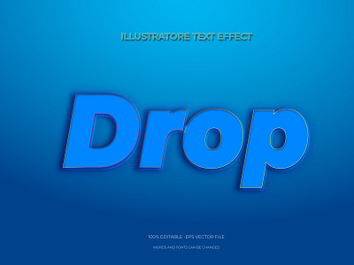 Drop Editable Text Effect in Adobe Illustrator