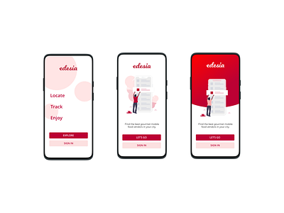 Edesia: Landing Page Exploration illustration landing page landing page design minimal mobile app design