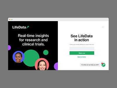 LifeData website - Split screen promo idea branding colorful design logo vector