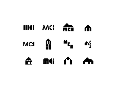 MCI logo sketches 02 01 abstract branding design icon logo vector