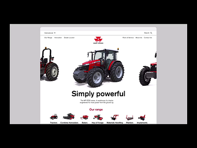 Massey Ferguson Homepage Prototype homepage interactive prototype webdesign website