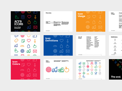 ACFB Icons Guidebook abstract colorful design guidebook guidelines icon icon set typography vector
