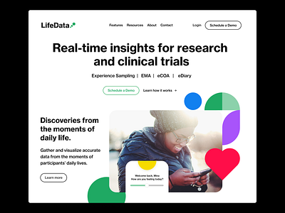 LifeData initial website concept