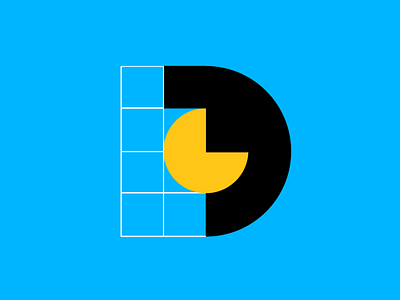 "Data" D design icon illustration vector