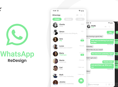 WhatsApp Re Design adobe xd app app design concept design graphics design mock ups texvax ui ux whatsapp