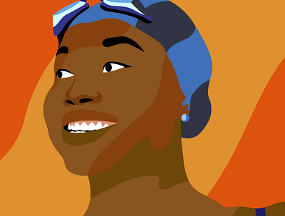 Faces in the Crowd X Simone Manuel adobe illustrator adobe photoshop design graphic design illustration illustrator olympics swimming usa vector