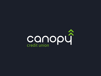 Canopy Credit Union bank branding clean design credit union design logo pacific northwest trees typography vector