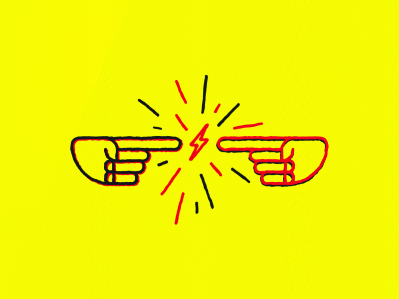 Electric Touch art black colors design electric touch fingers hands illustration lightning bolt red vector yellow