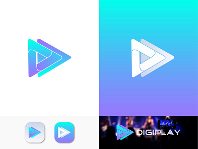 DIGIPLAY is an online streaming channel app branding design logo minimal