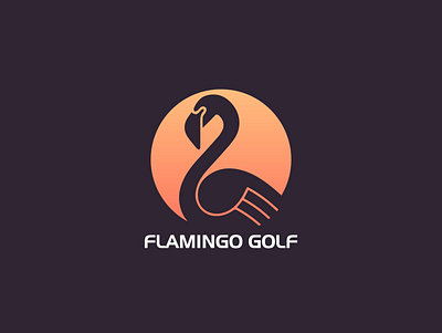 Flamingo Golf1 app branding design icon illustration illustrator logo minimal typography vector