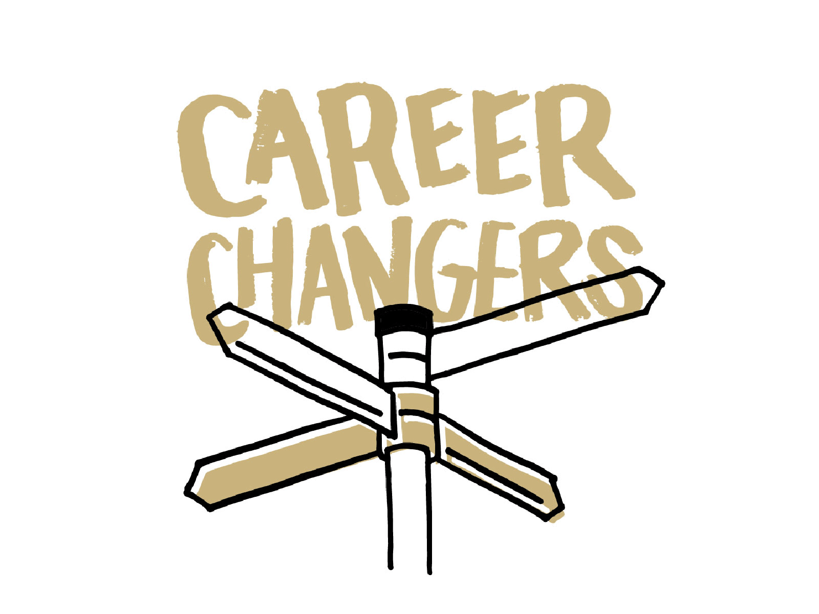 Career Changers clean design hand lettering illustration typography