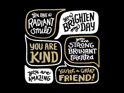 World Compliment Day Social Post 1 clean compliment design hand lettering illustration speechbubble