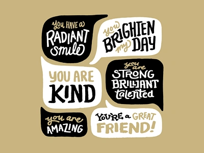 World Compliment Day Social Post 2 clean compliment design hand lettering illustration speechbubble