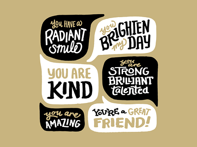 World Compliment Day Social Post 2 clean compliment design hand lettering illustration speechbubble
