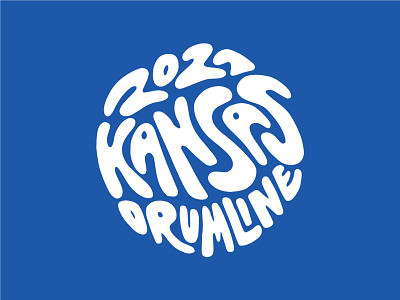 Kansas Drumline 2021 clean design hand lettering illustration logo typography