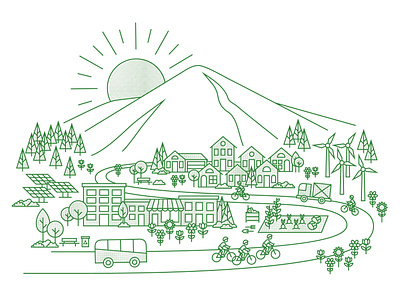 Mountain Sustainability design illustration mountain sustainability vector