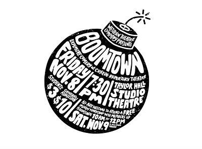 Boomtown Poster design hand lettering illustration poster typography