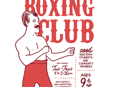 Boxing Club design illustration poster typography