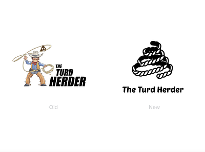 The Turd Herder Logo Redesign design illustration logo vector