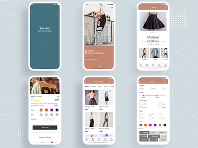 Milano fashion design application adobe photoshop adobe xd branding design fashion app fasho illustration ui ui ux design ux ux design