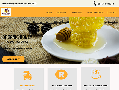 Honey Co app branding design illustration logo typography ui ux web