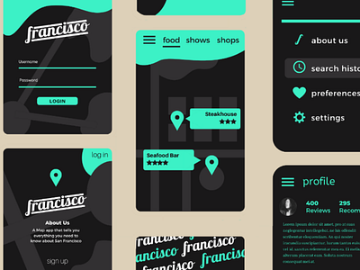 Francisco Map design mockup brand branding logo logodesign map minimal ui uidesign uiux