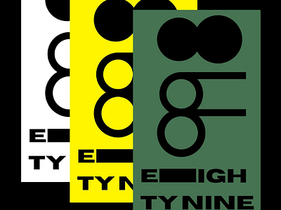 EIGHTYNINE design logo minimalistic mono poster simple