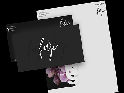 fuji Business card (2 sides) and mini Poster brand branding design designer illustration logo logos minimalistic mono