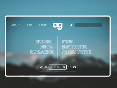 AudiGrow Music Magazine UI Design #1