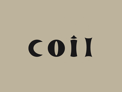 Coil Font design font fonttype logo logotype
