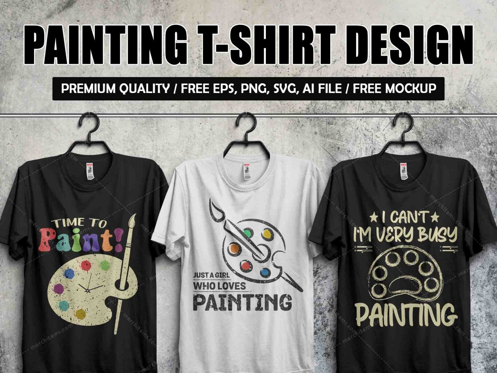 Painting Tshirt Design Template by Merch Items on Dribbble