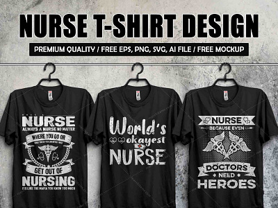 Nurse T-shirt Design Template