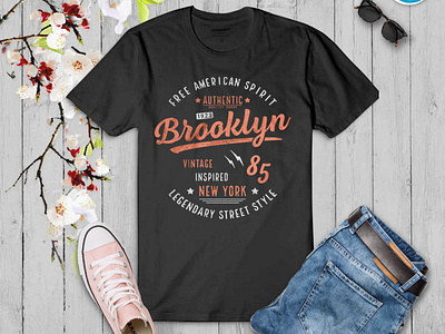 Typography T-shirt Design (Free American Spirit)